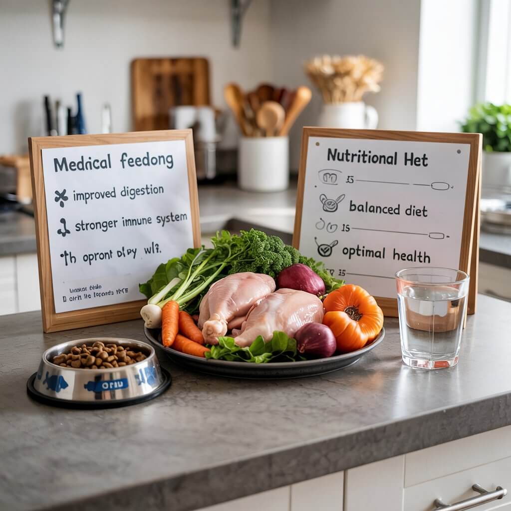 Long-term benefits of raw feeding for pets including improved coat, skin health, digestive system, and weight management